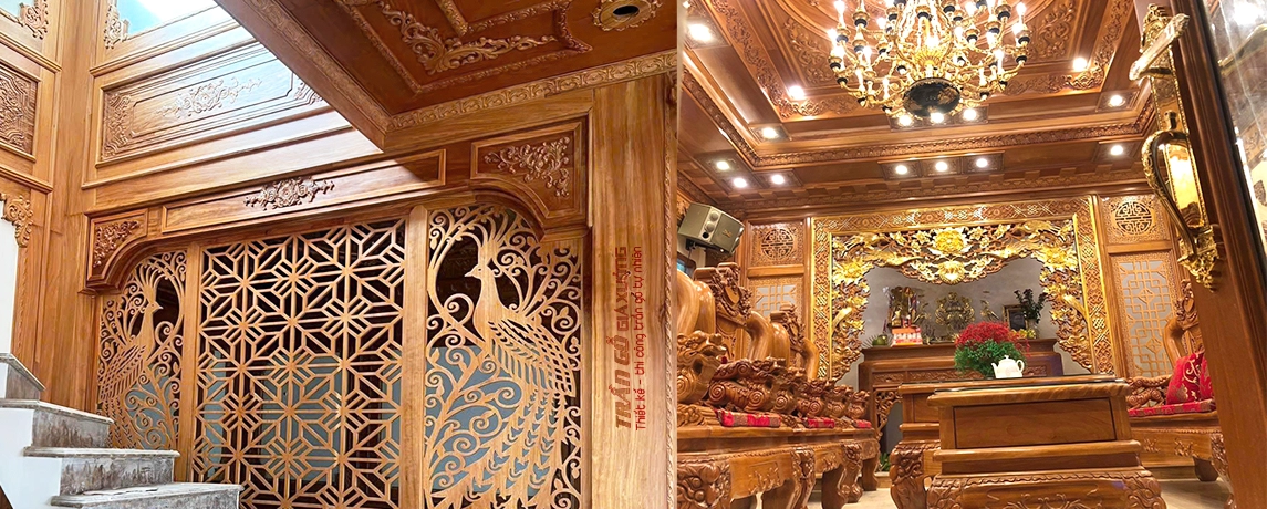 Trần gỗ tự nhiên - Đẹp mọi góc nhìn