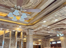 Trần gỗ xoan ta - ốp vách gỗ xoan